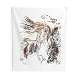 Horse w Indian Feathers Indoor Wall Tapestry (1005)