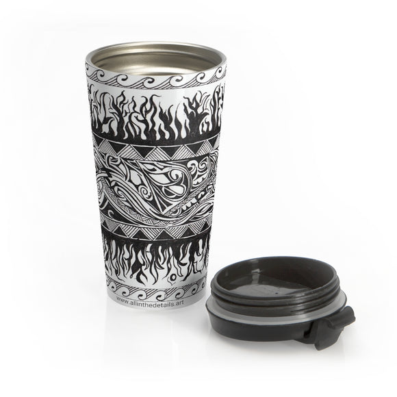 Travel Mug Stainless Steel 15oz - Tribal Patterns (011) Design