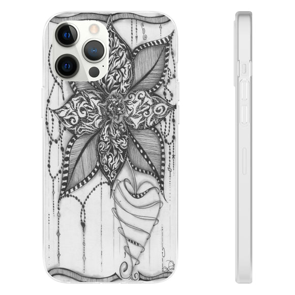 iPhone Flexi Cases - Zen Heart Flower (010) Design