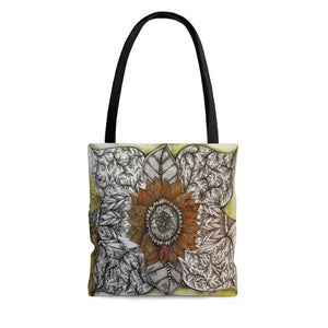 Trendy Purse or Mens Satchel / Tote - Golden Sunflower (1007) Design