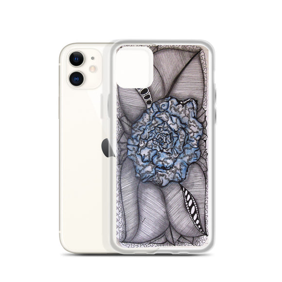 iPhone Case Zen Blue Flower