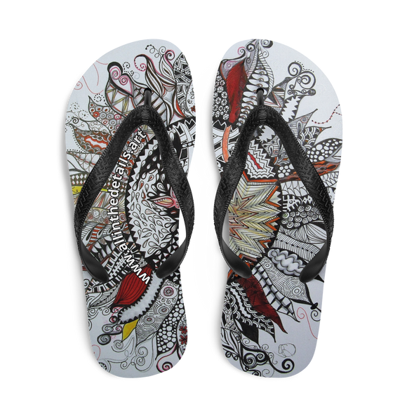 Flip Flops / Sandals / Slides - Mandala Sunrays (101) Design