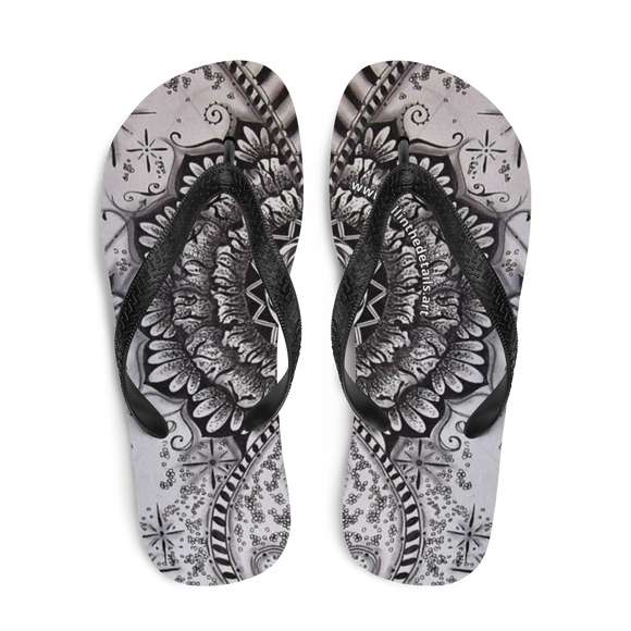 Flip-Flops / Sandals / Slides - Mandala and Stars (001) Design