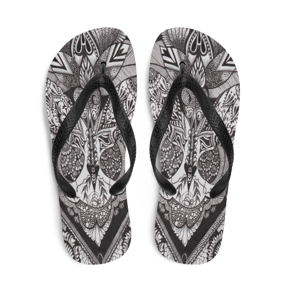 Flip Flop Sandal Slides - Butterfuly Lotus (009) ©️ Design