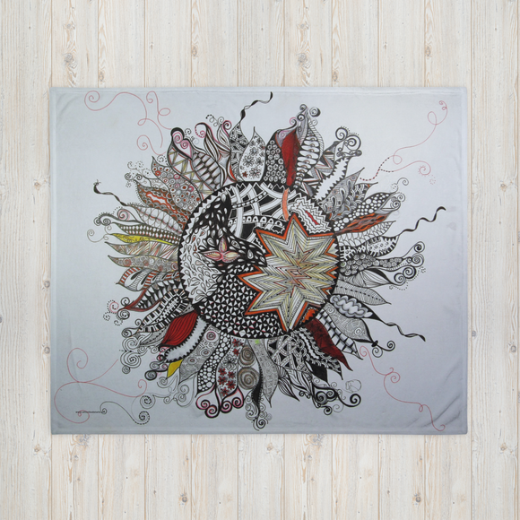 Throw Blanket (50x60) - Mandala Sunrays (101) Design
